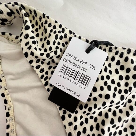 Kendall and Kylie Animal Dot Two piece bikini with knotted bottoms and top New!! - Picture 10 of 16